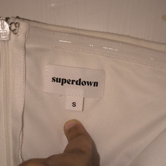 Superdown | Strapless Cream Dress - Picture 2 of 5